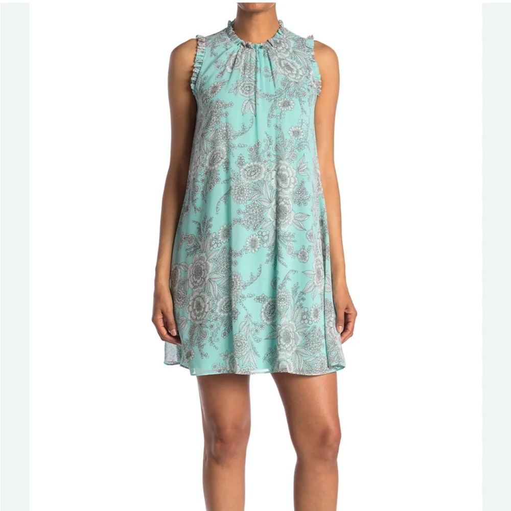 Tommy Hilfiger Aqua Paisley Sleeveless Dress